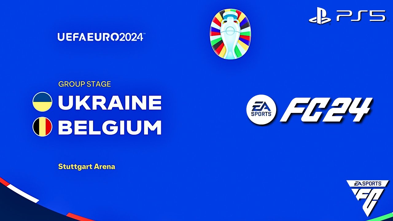 FC 24 - Ukraine vs. Belgium - EURO 2024 Group Stage Matchday 3 Match | PS5™ [4K60]