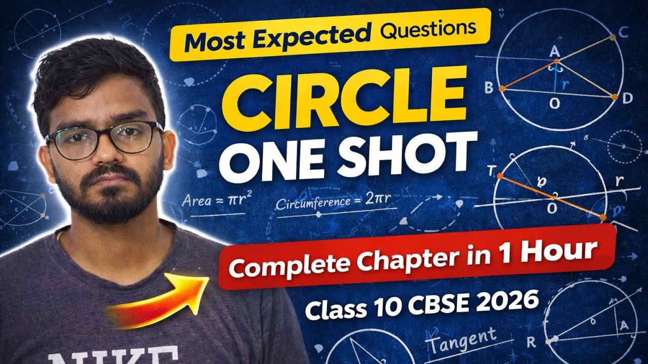 Circle Class 10 CBSE | One Shot Full Chapter + PYQs | Complete in 1 Hour | Board 2026