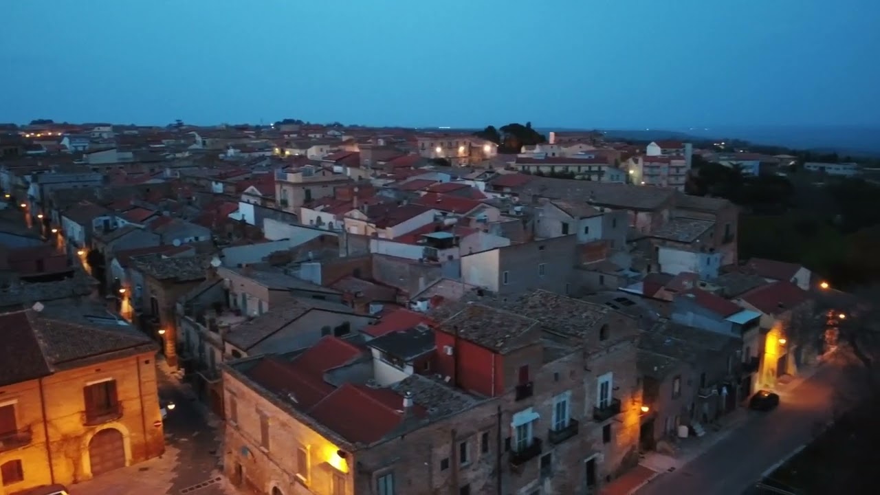 Drone Footage of Serracapriola, Italy at Sunset | Historic Village in Puglia