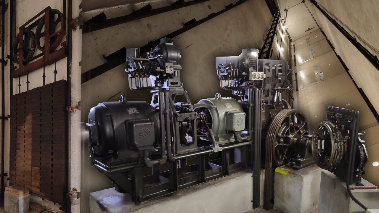 HUGE EPIC 1950s SCHINDLER Relay Logic Freight Lift in Aargau, Switzerland