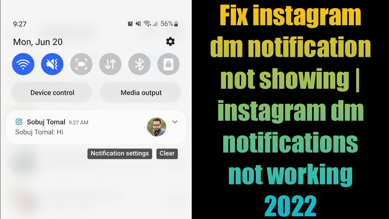 Fix instagram dm notification not showing | instagram dm notifications not working 2022