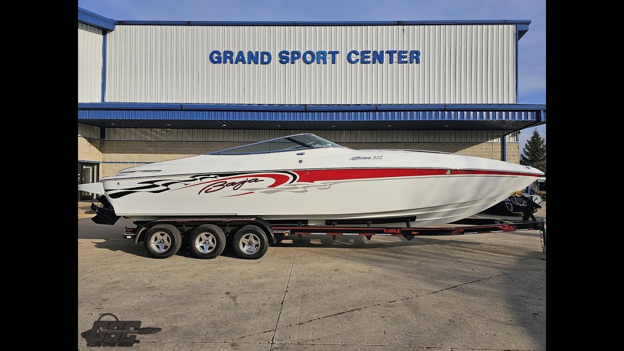 Walkthrough of a 2004 Baja 302 Boss, sport cruiser with twin 425hp engines @ grandsportcenter.com