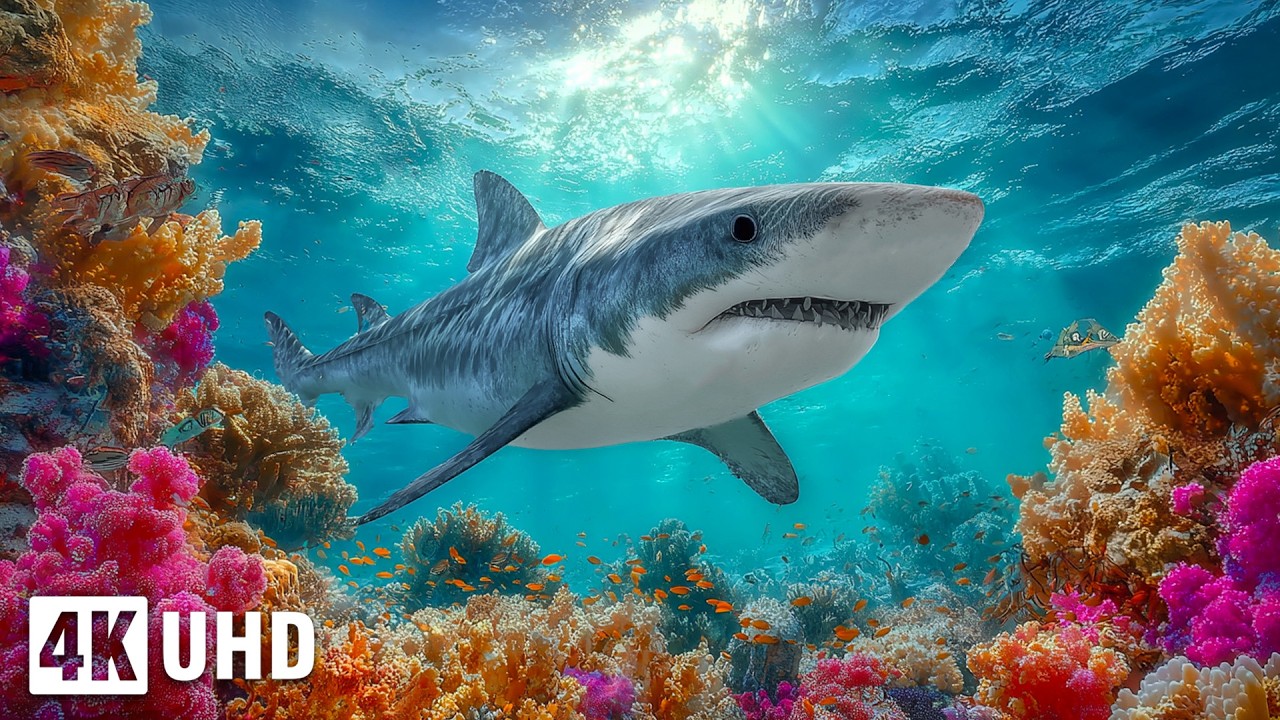 Experience The Tranquil Ocean in 4K – Gentle Sea Creatures & Gracefully Curving Coral Reefs