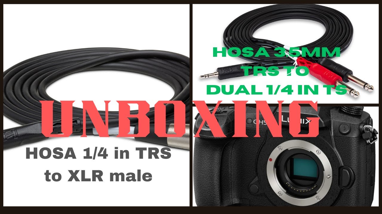HOSA Audio Cables (1/4in, 3.5mm TRS, XLR) unboxing