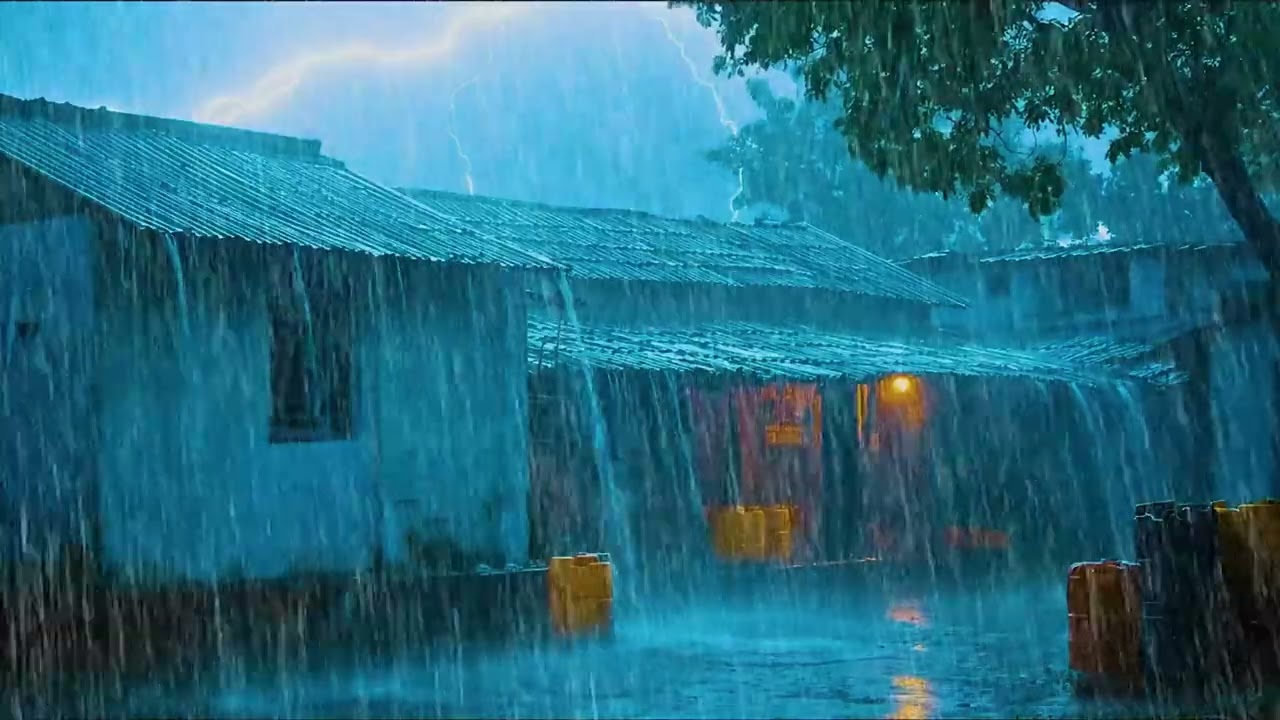 Deep Sleep with Thunderstorm & Heavy Rain Sounds | Tranquil Ambience of an Old House