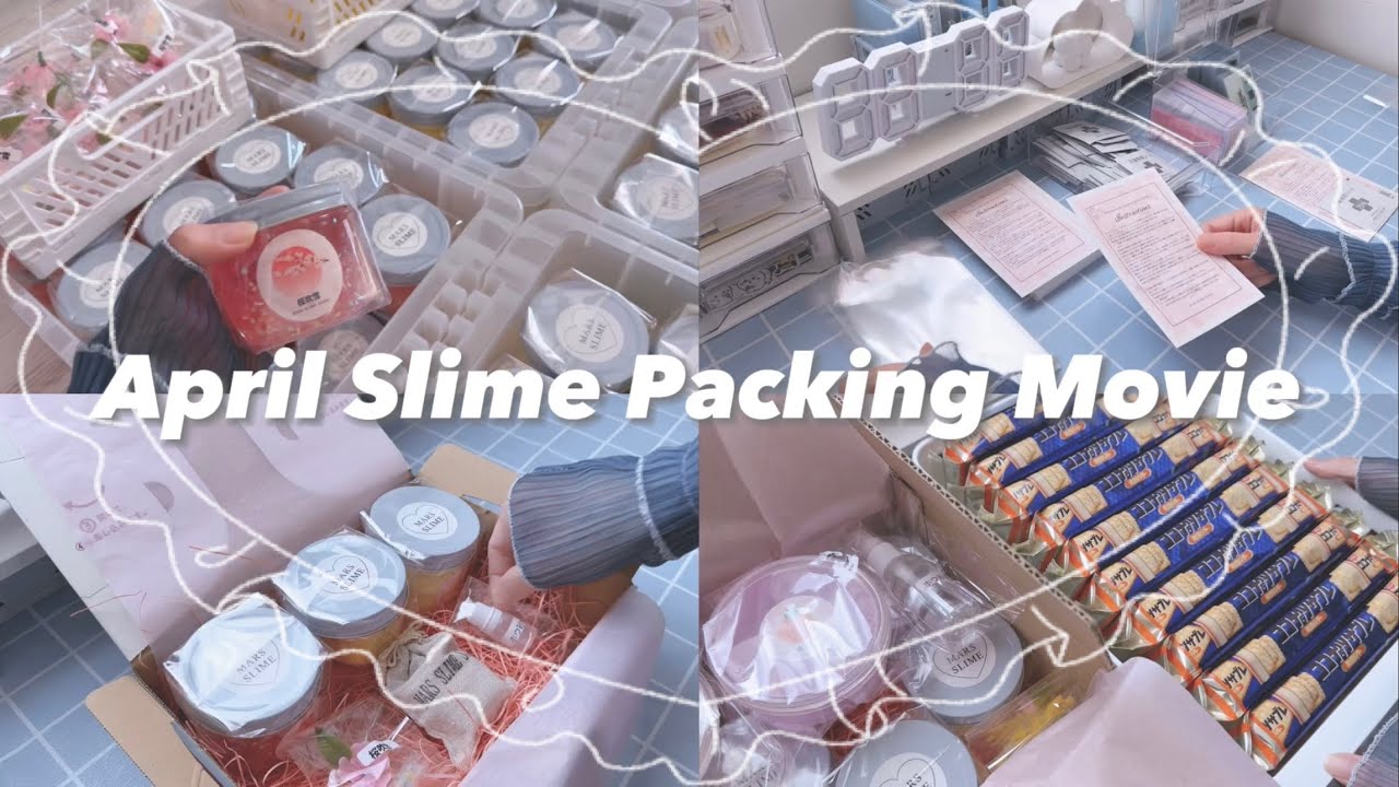 April Slime Packing Orders 🌸 梱包ASMR 🌷🐥⋈*｡ﾟ