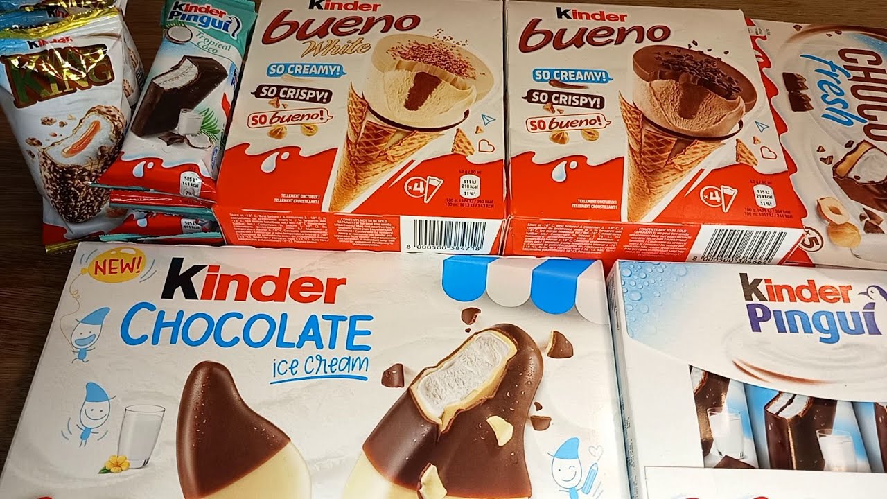 🍫🍦Kinder Chocolate Overload #3: Kinder Bueno Cone, Kinder Chocolate Ice Cream & More!#ASMR