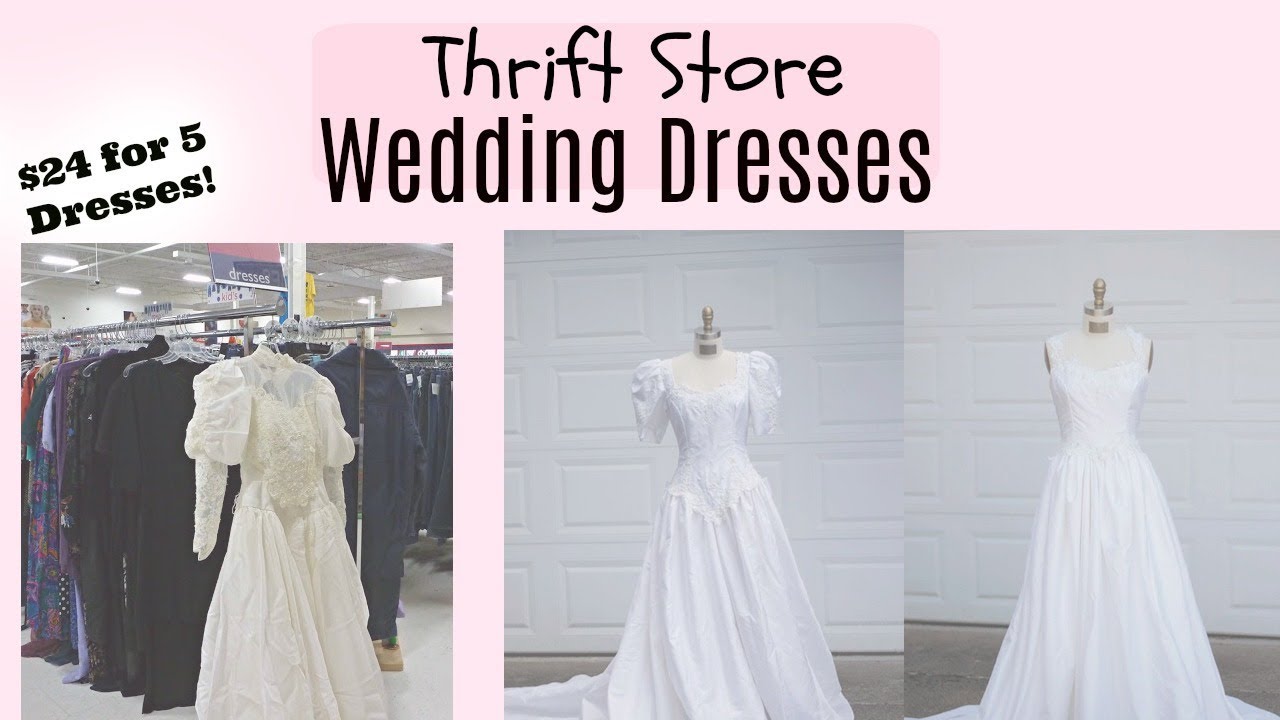 Super cheap Wedding dress from Thrift store haul