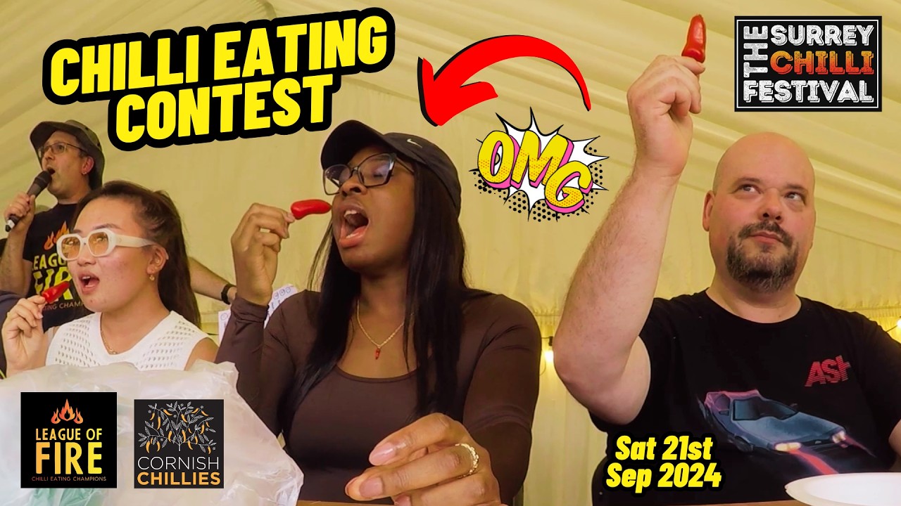 Surprise Winner! CHILI EATING CONTEST 🌶 Surrey Chilli Festival Day 1 - Sept 2024