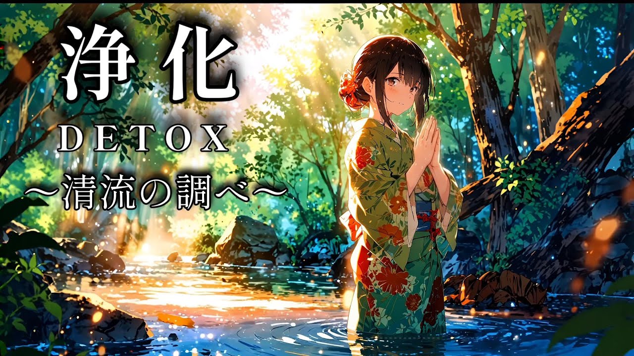 【心の浄化】不安を洗い流す和風曲。清流と篠笛の調べ。| 自律神経・ストレス解消
