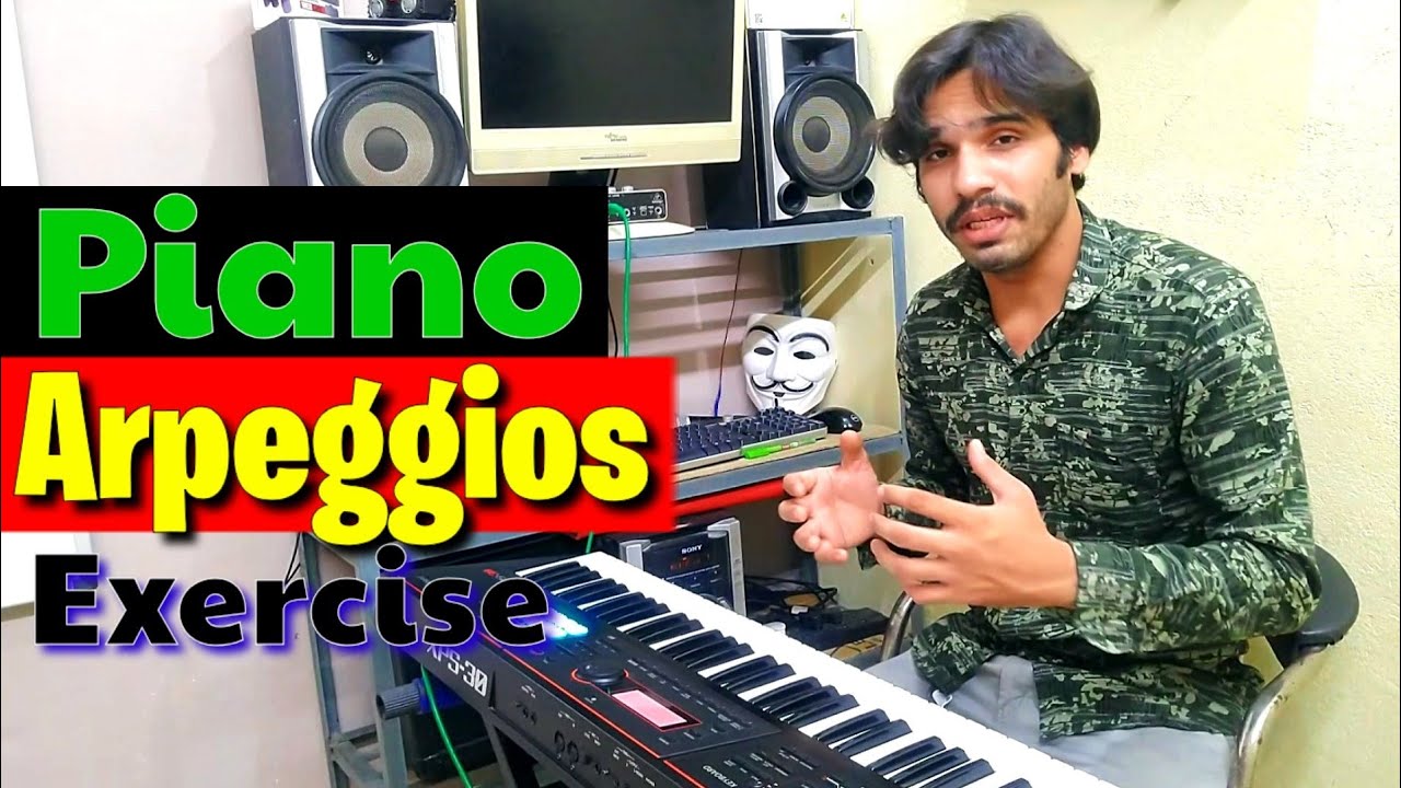 Piano Arpeggios Running Exercise | पियानो पर आरपीजियो कैसे चलाए - Piano Lessons For Beginners