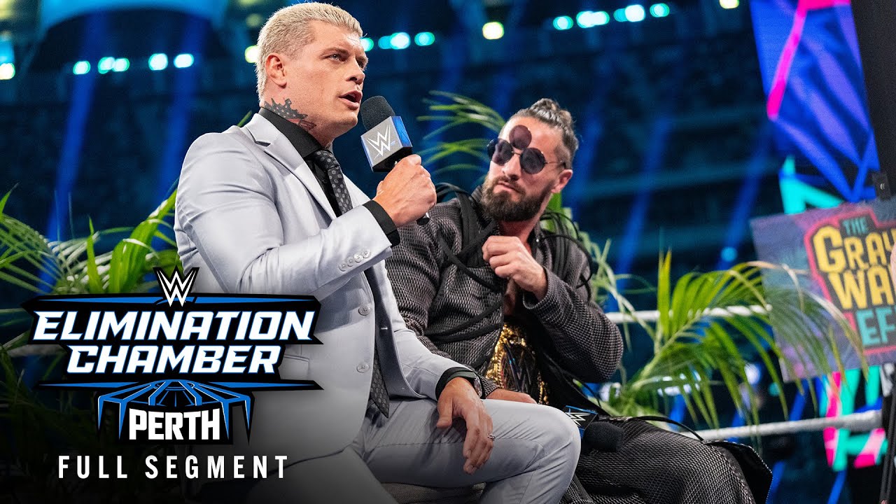 FULL SEGMENT: Cody Rhodes & Seth Rollins call out The Rock & Roman Reigns: Elimination Chamber 2024