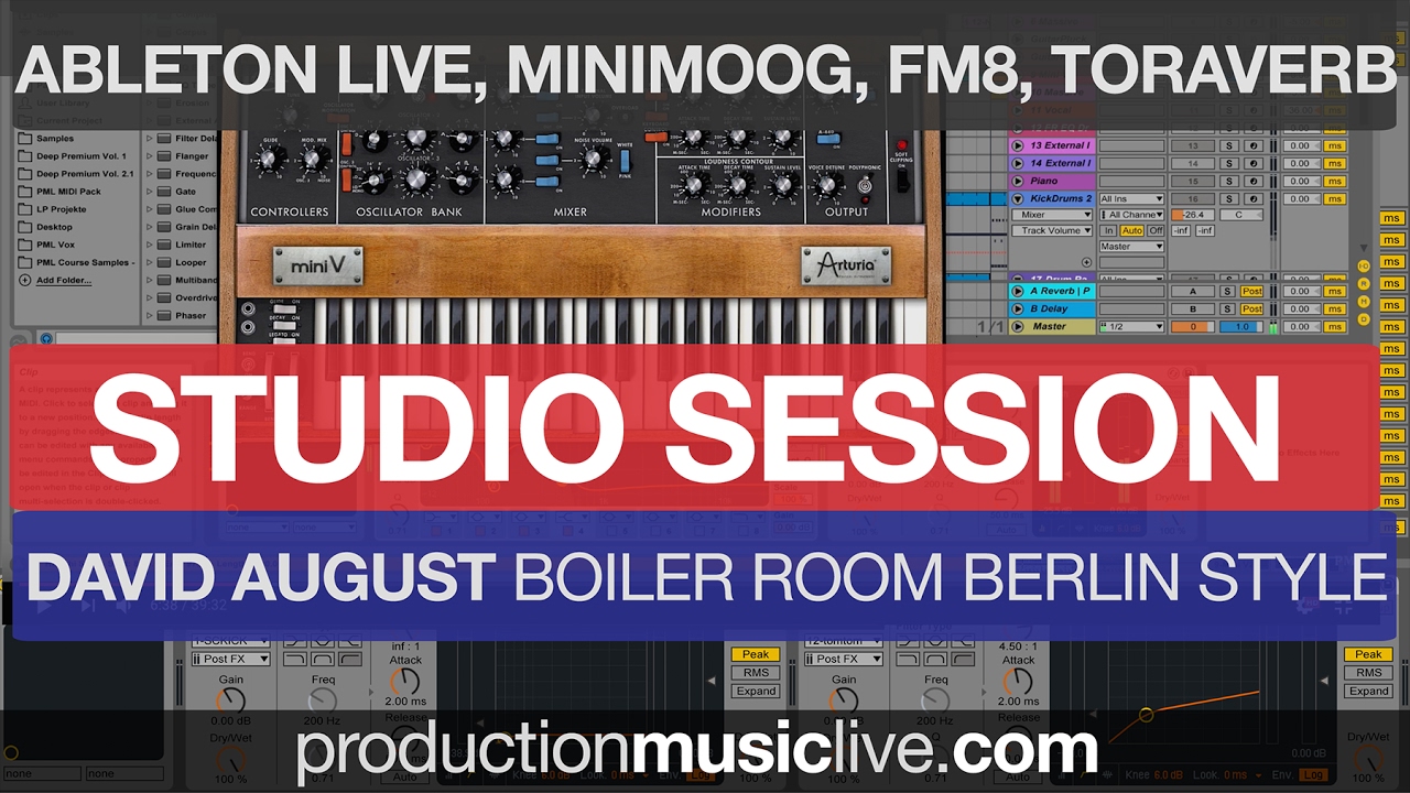 Studio Session: Melodic Deep Ableton Live (Style: David August, Boiler Room Berlin, Electronica)