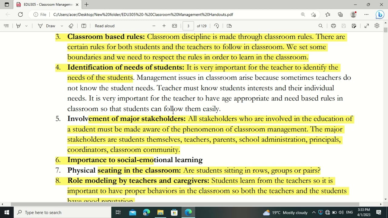 EDU305 LECTURE 1 & 2 V V IMPORTANT FOR MIDTERM COMPLETE IN 24 MIN