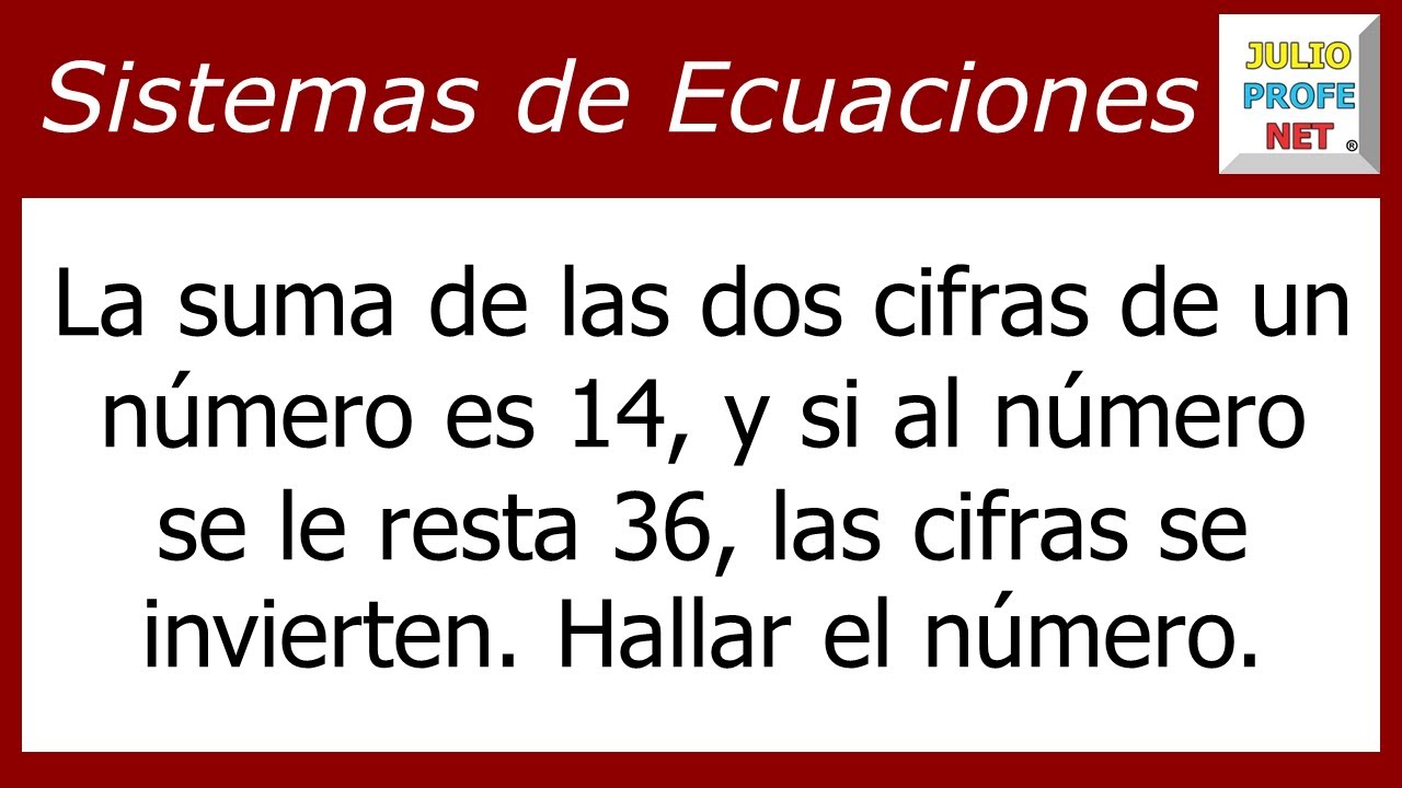 Sistema de ecuaciones lineales 2×2 | Problema 3 