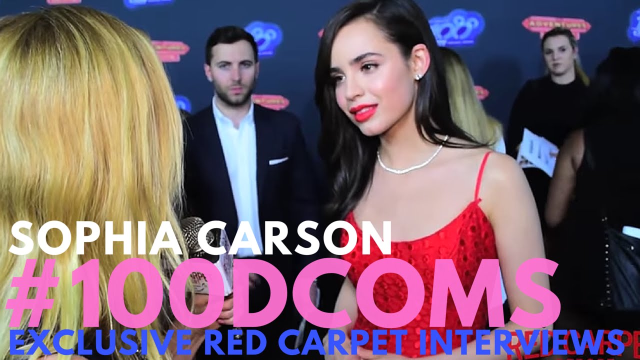 Sofia Carson interviewed at the VIP Screening for 