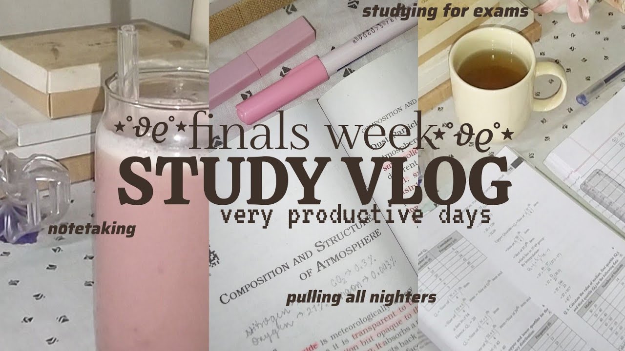 finals week STUDY VLOG | very productive days:notetaking, pulling all nighters, studying for exams
