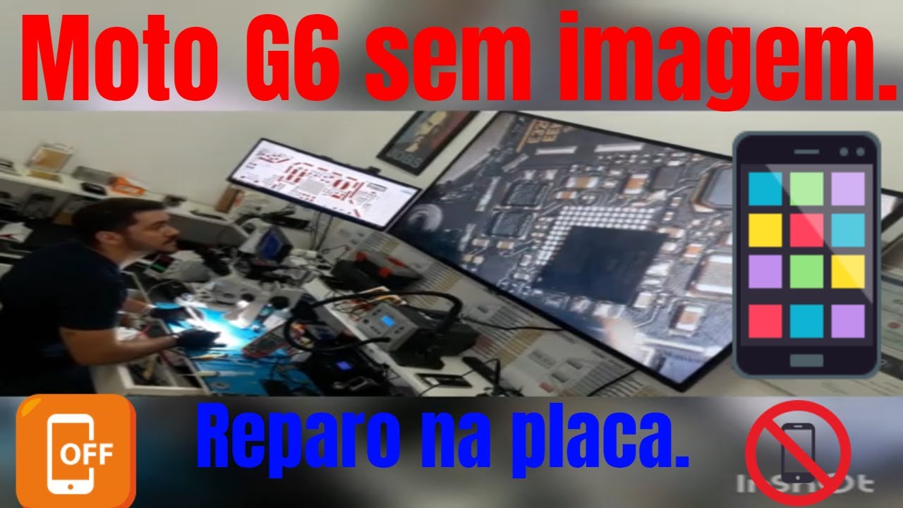 Moto g6 play sem imagem consumo de0,020mha antes do Power.