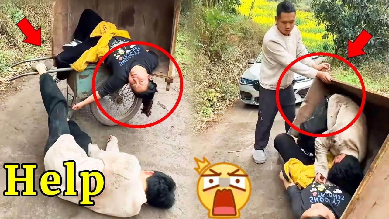 两位可怜人晕倒在乡间小道，善良司机停车救人，免费将其送去医院治疗！#正能量 #funny #movie