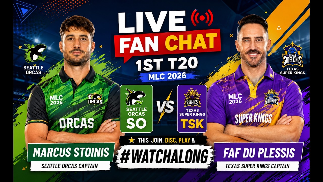 TSK vs SO Live Cricket Commentary | Texas Super Kings vs Seattle Orcas | 1ST T20 MATCH