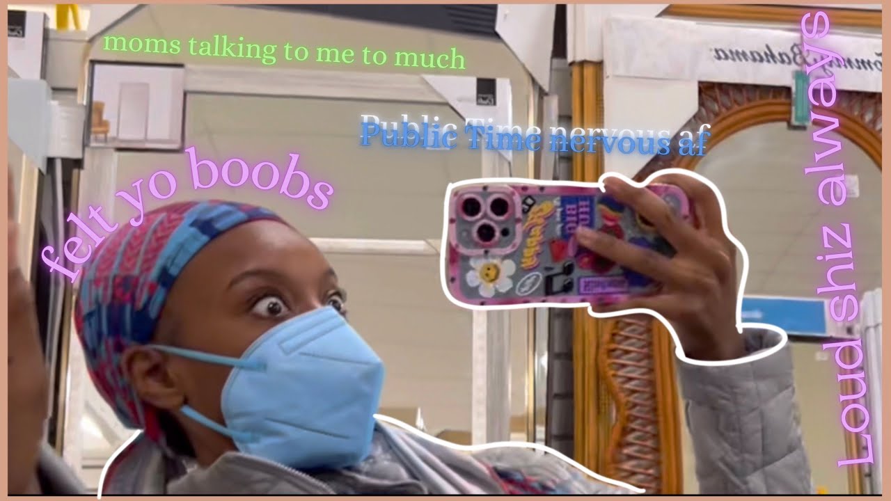 ASMR PUBLIC TIME I was nervous af 🫣|Moms keep talkin,Felt on boobs😋,Nobody cared bout my noise💀|