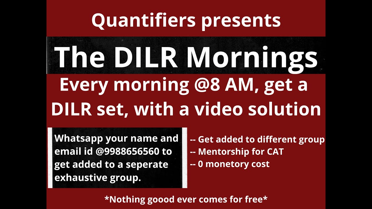 Investment Families set - DILR CAT 2020, Very Important