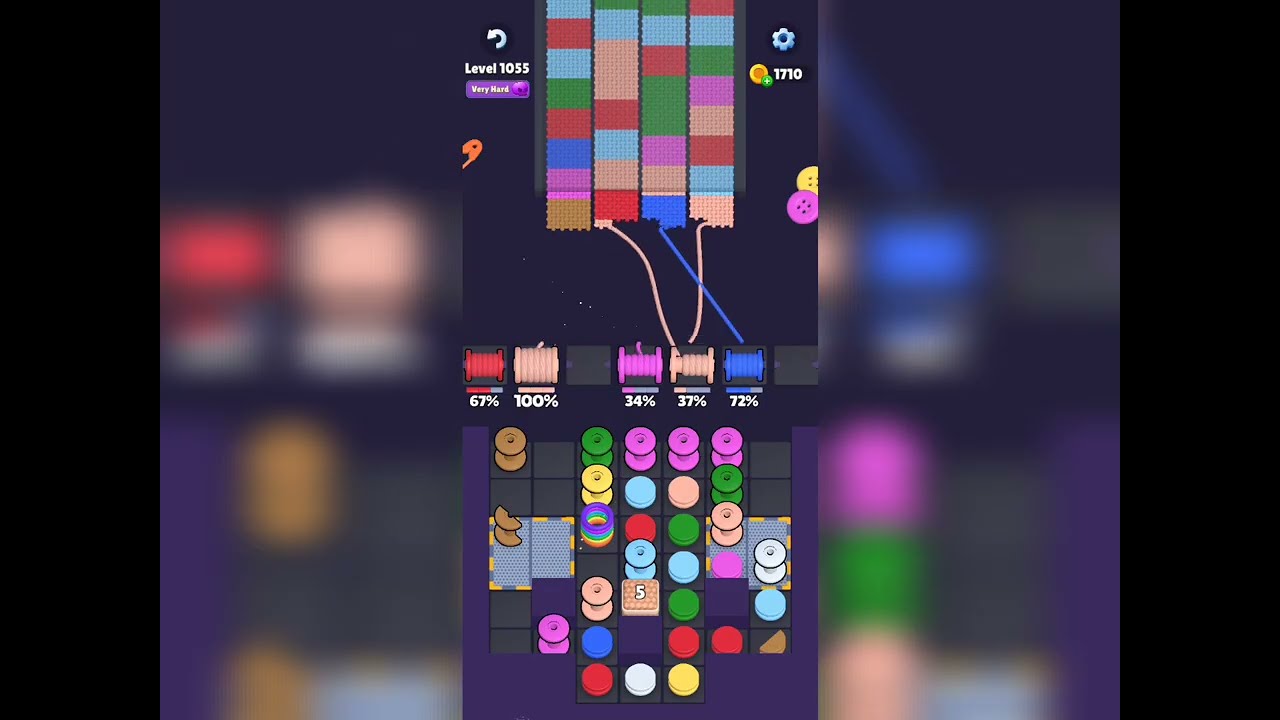Knit Out Level 1055 Very Hard Walkthrough Solution 