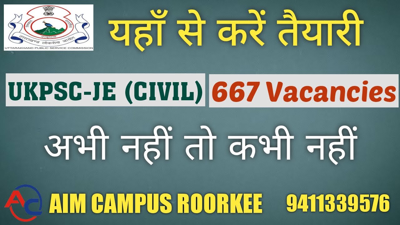 UKPSC JE (CIVIL) complete course