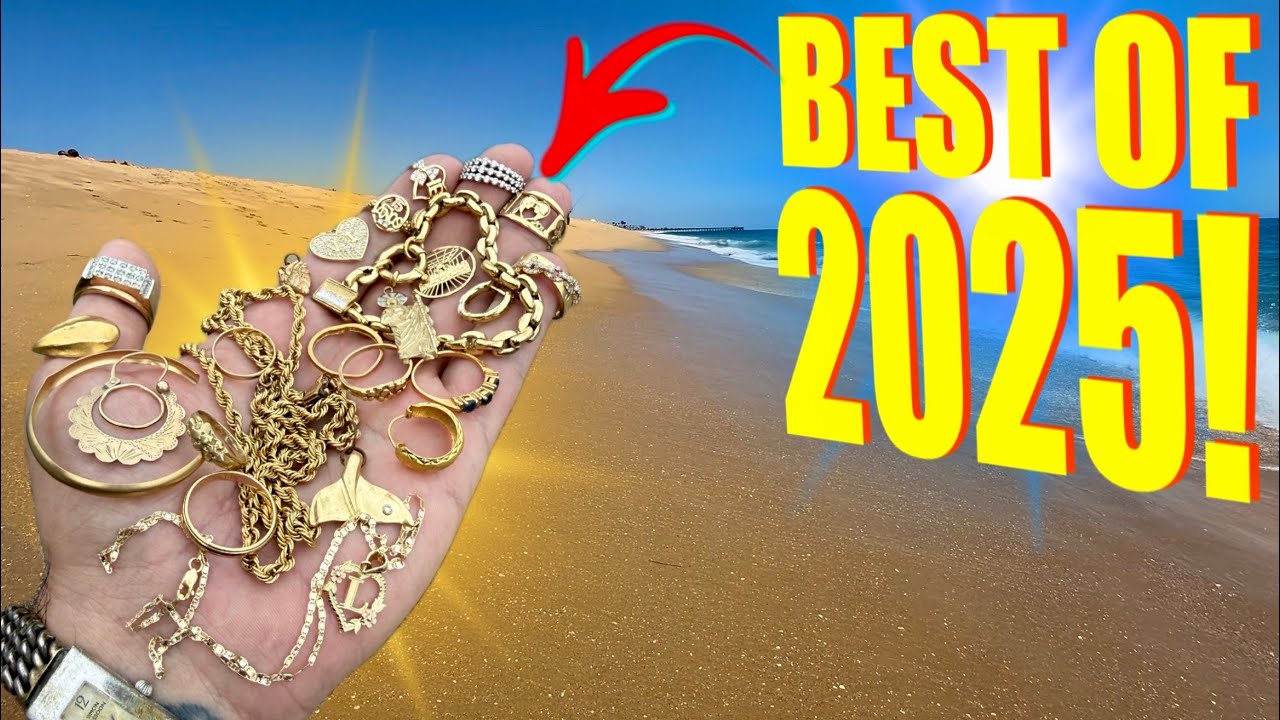The BEST Beach Metal Detecting Finds of 2025! • BIG GOLD and Designer Jewelry! 