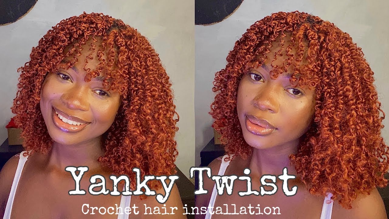 NEW YANKY TWIST CROCHET BRAID INSTALL ( ginger / auburn ) crochet braid plus