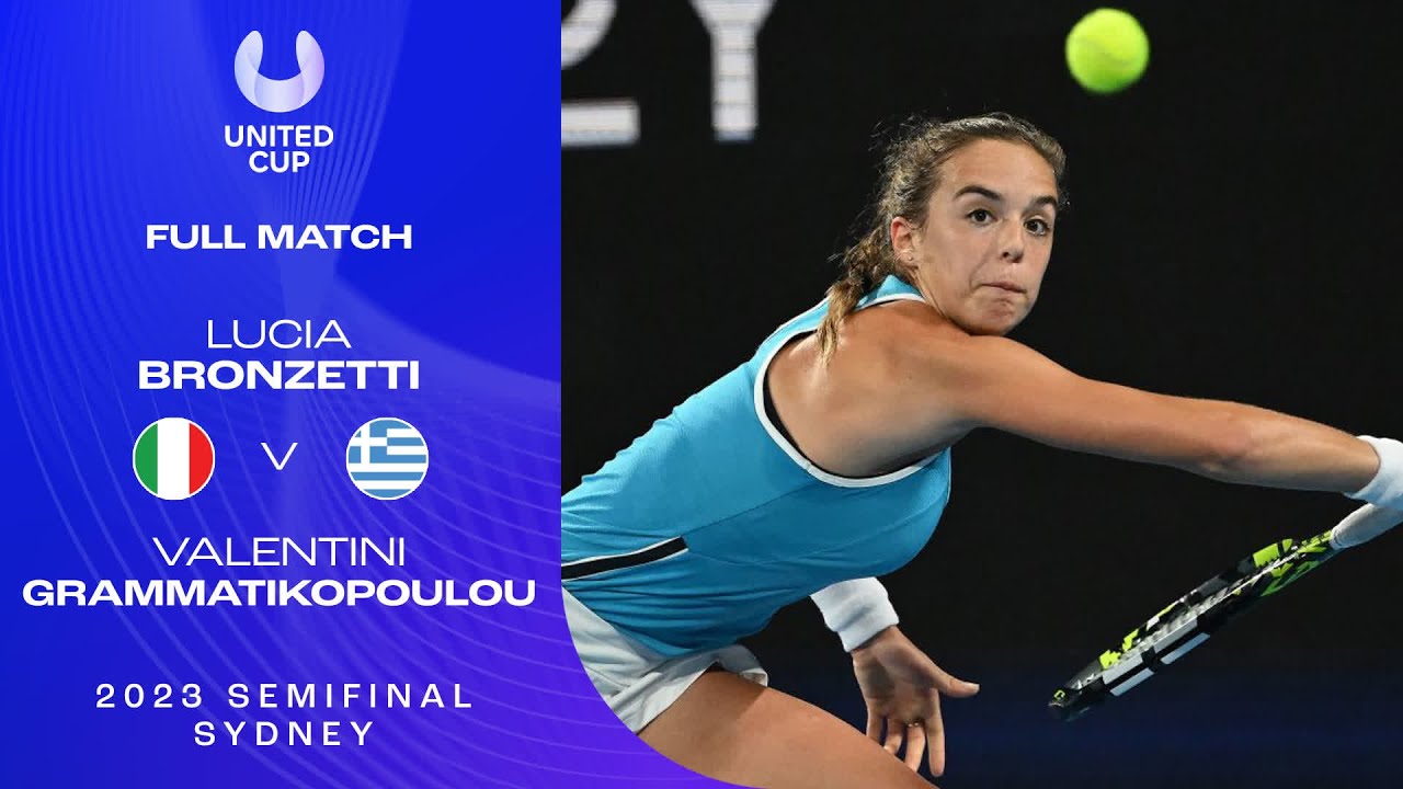 Lucia Bronzetti v Valentini Grammatikopoulou Full Match | United Cup 2023 Semifinal