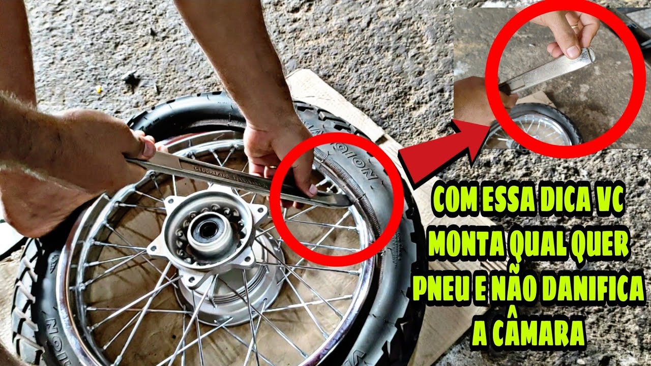 COMO MONTAR O PNEU DA MOTO SEM (CORTAR) A CÂMARA DE AR?
