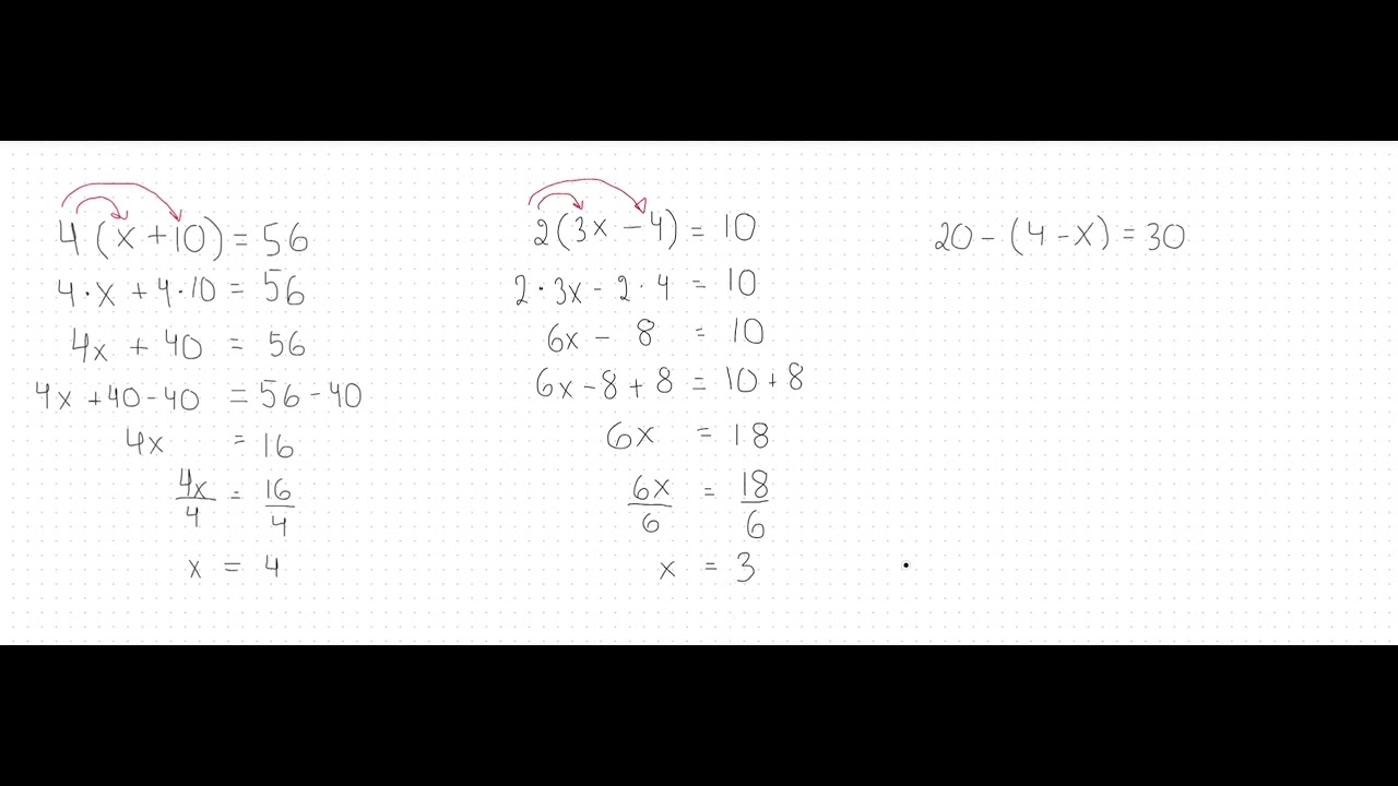8- Ekvationer med parenteser
