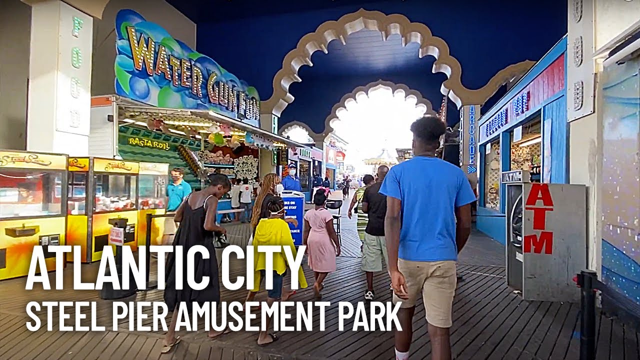 Atlantic City Steel Pier Amusement Park Walking Tour - USA