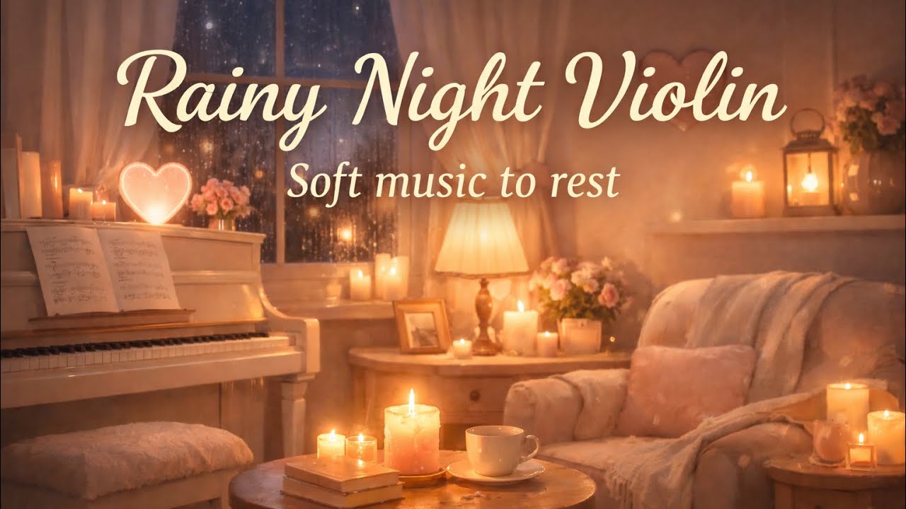 Rain Outside, Warm Music Inside | Relaxing Violin Night🌙