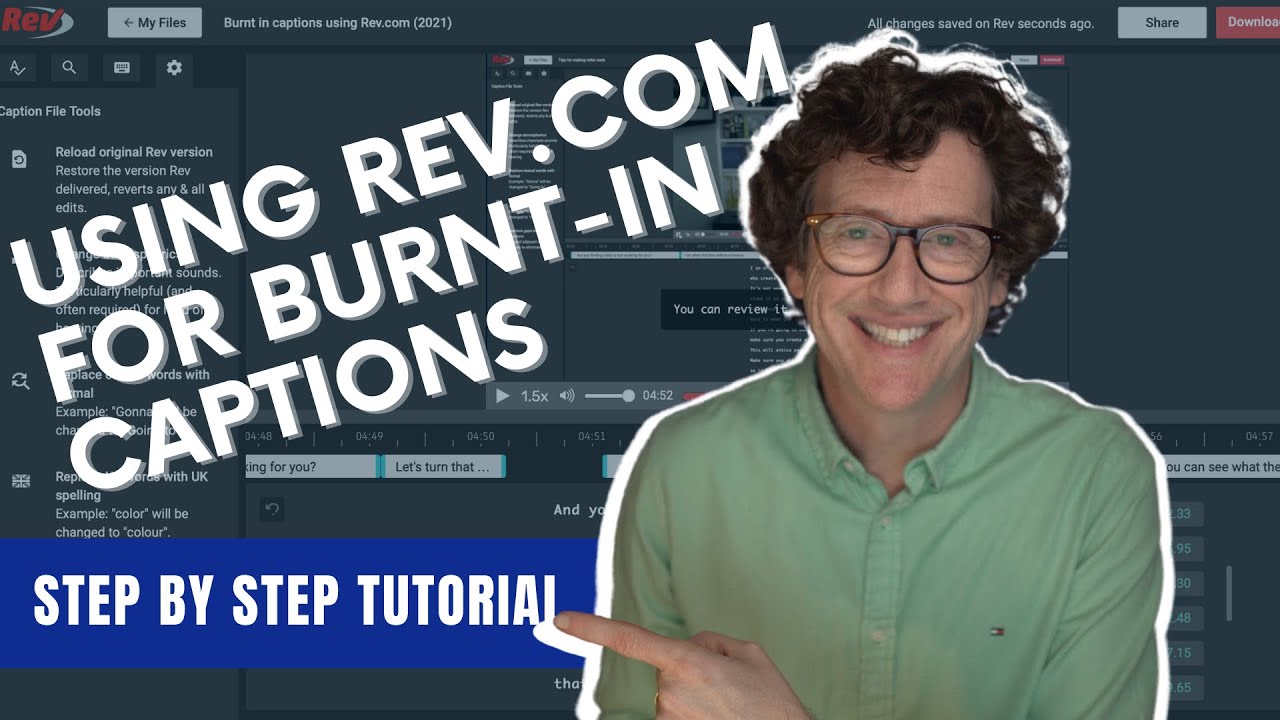How to make burnt-in video captions With REV.com (2021)