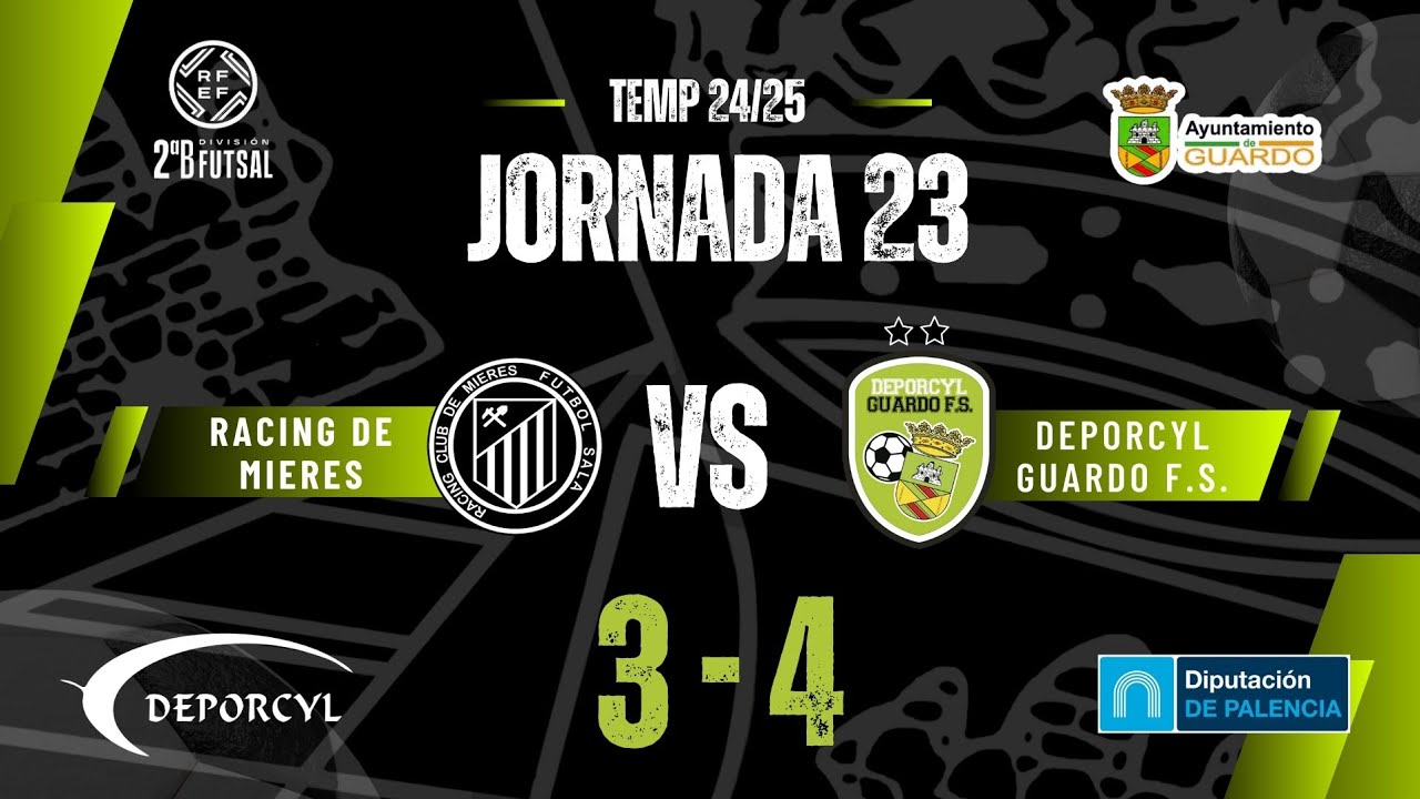 Video resumen goles . Racing de Mieres 3 VS Deporcyl Guardo 4 F.S.. Jornada 23 Temp 24/25