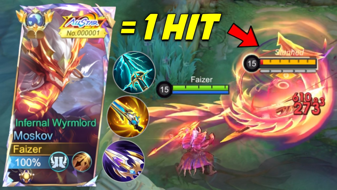 WTF DAMAGE!! MOSKOV BEST 1 HIT BUILD 2026 (recommended build and emblem) - MLBB
