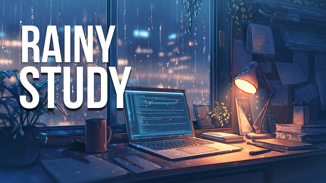 Rainy Late-Night Study Music (No Vocals) | Long Focus Session