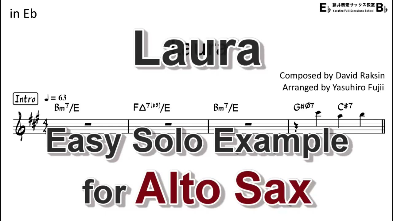 Laura - Easy Solo Example for Alto Sax
