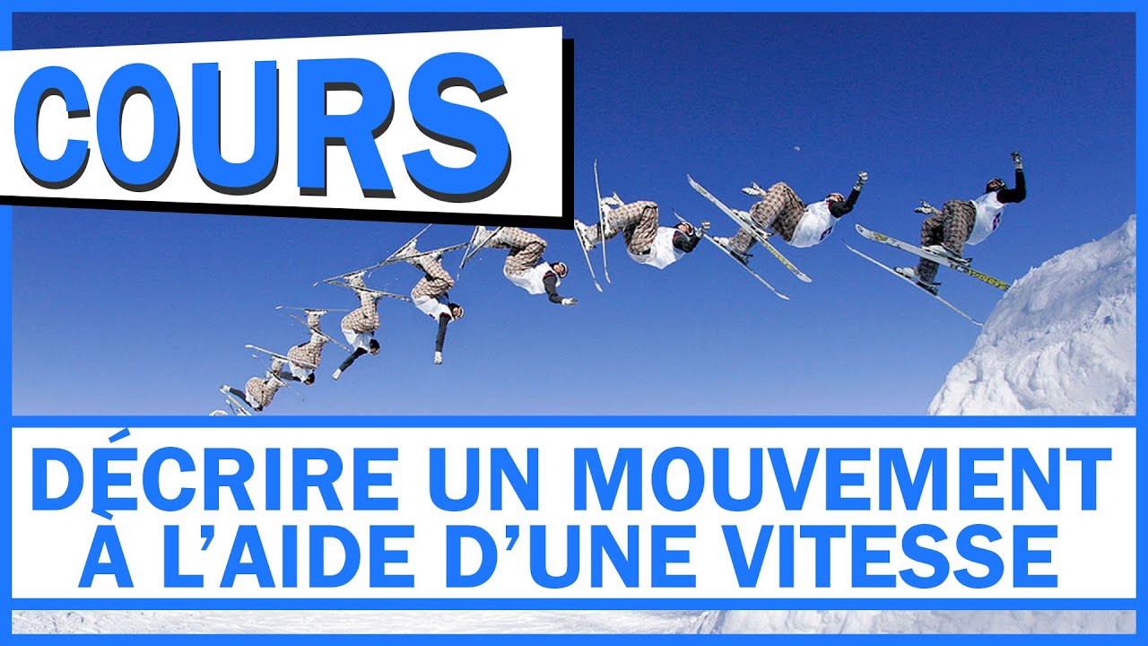 DÉCRIRE UN MOUVEMENT À L'AIDE D'UNE VITESSE