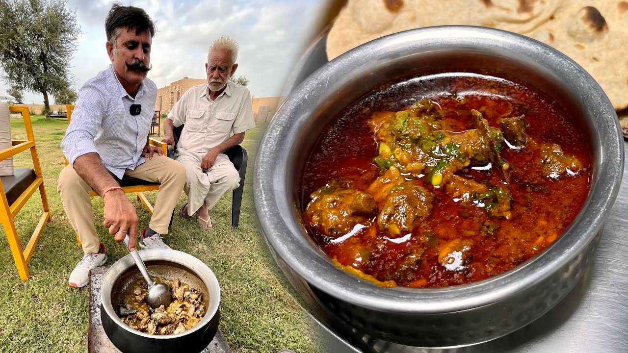 जोधपुर के आनंद जी स्पेशल FIGHTER कड़कनाथ ON THE DESERT JODHPUR | KADAKNATH VILLAGE COOKING RECIPES