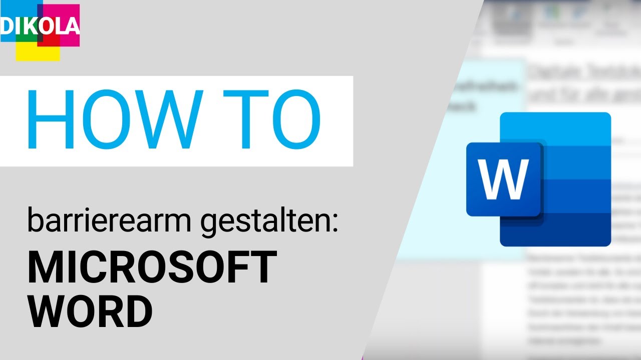 How To: Bitte barrierearm! Textdokumente mit Microsoft Word | Digital kompetent im Lehramt