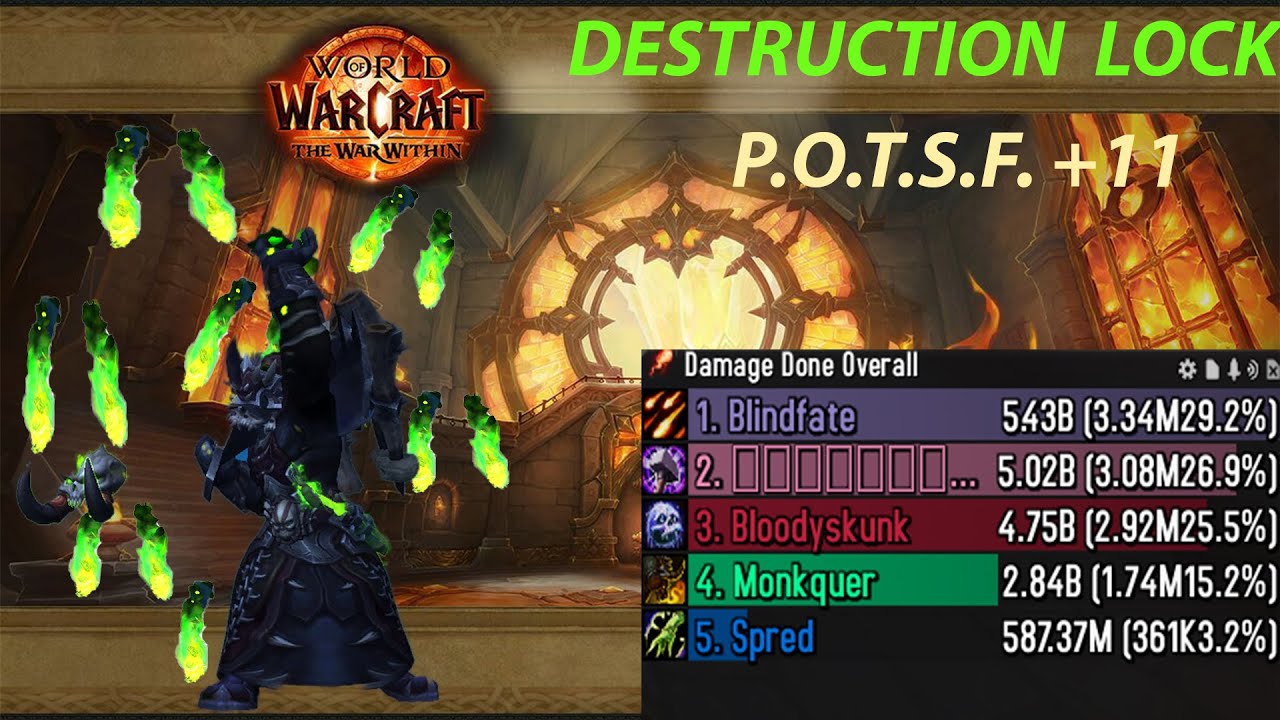 Priory of the Sacred Flame +11/ Destro Lock PoV - The most hated dungeon so far - Week 2