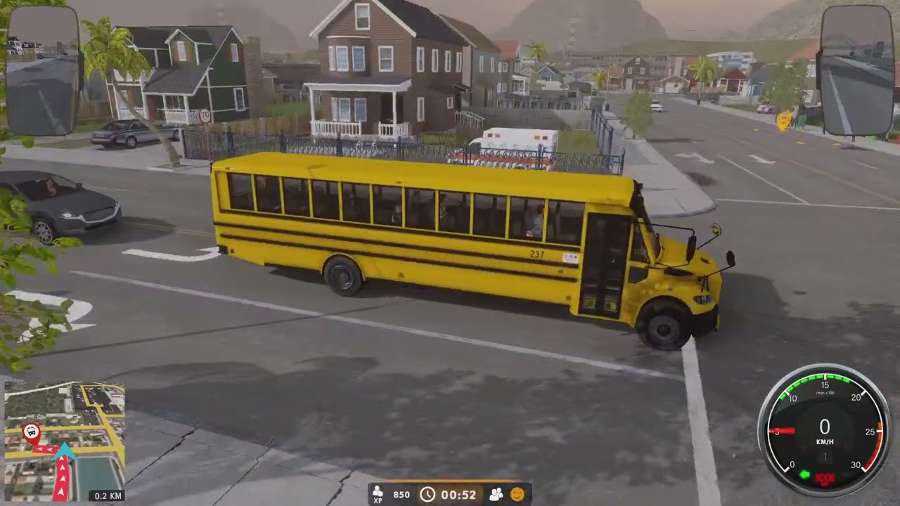BUS DRIVING SIMULATOR EVO AND DRIVING IN A SCHOOL BUS ROUTE 10 
