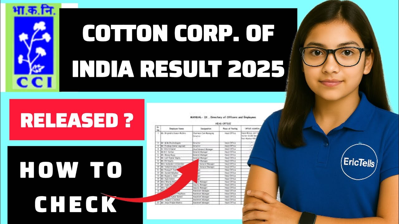 cotton corporation of India result 2025 | how to check cci result 2025