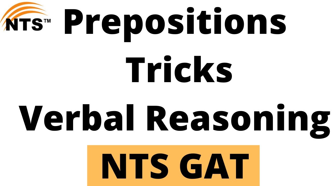 Prepositions MCQs Trick For NTS GAT | Verbal Reasoning