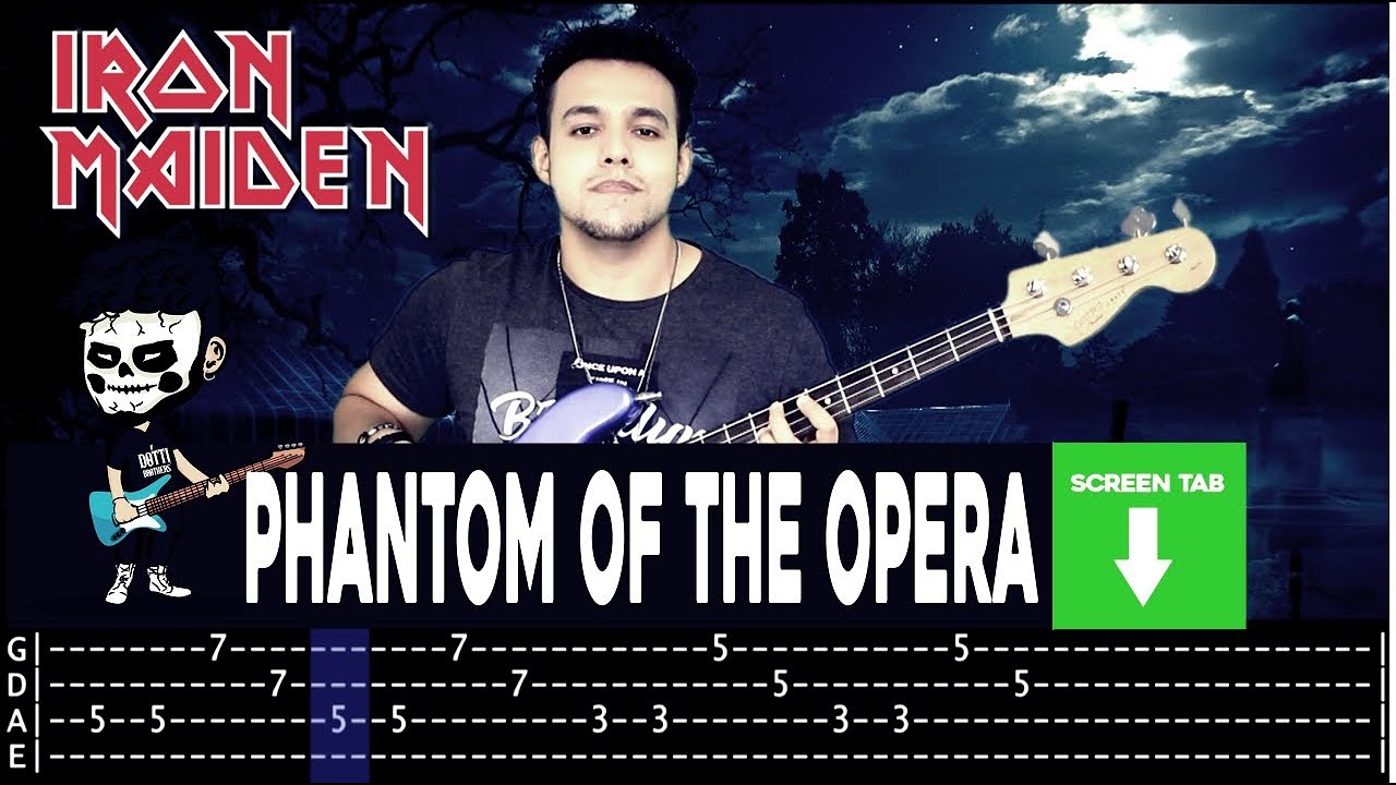 【IRON MAIDEN】[ Phantom Of The Opera ] cover by Cesar | LESSON | BASS TAB