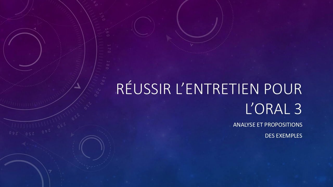 Réussir l'entretien (oral 3 capeps)