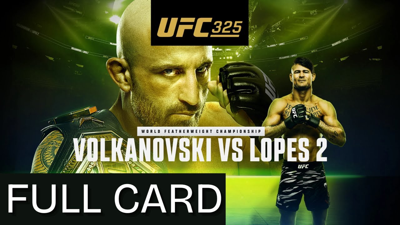 UFC 325 Volkanovski Vs Lopez | Full Card Breakdown And Preview
